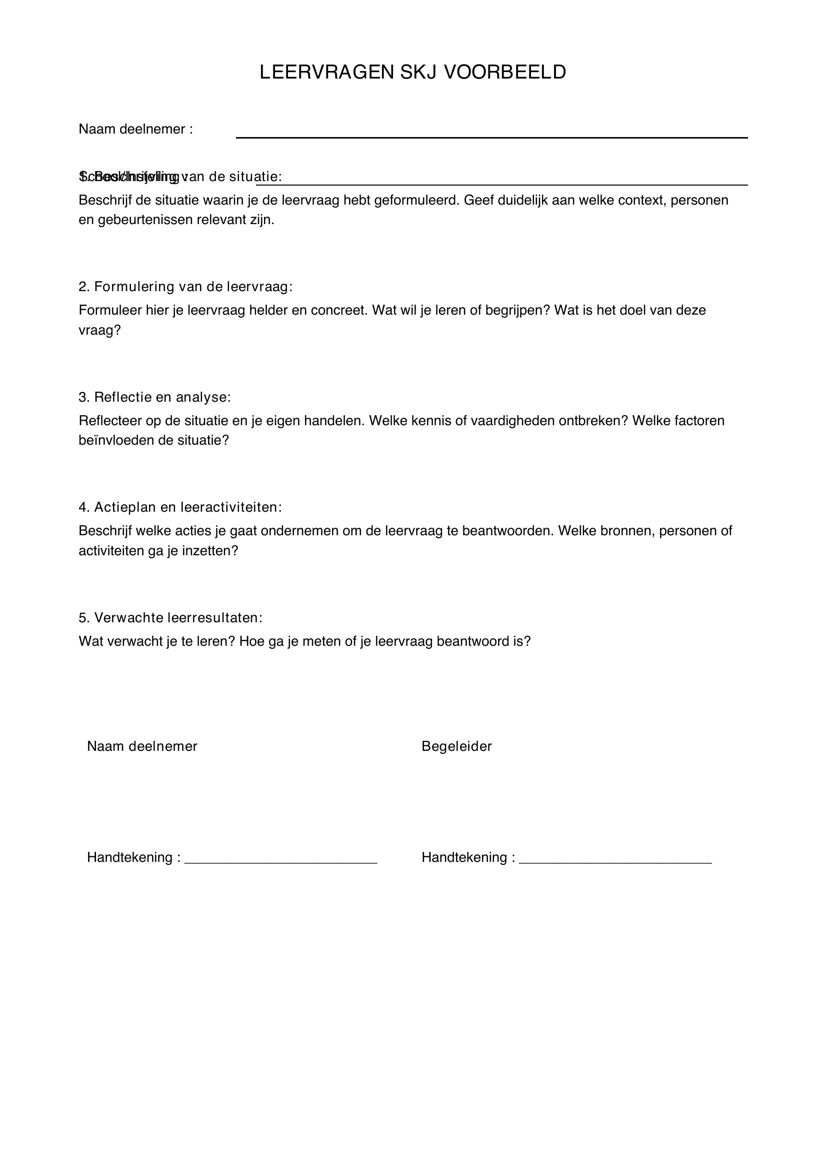 Leervragen Skj Voorbeeld